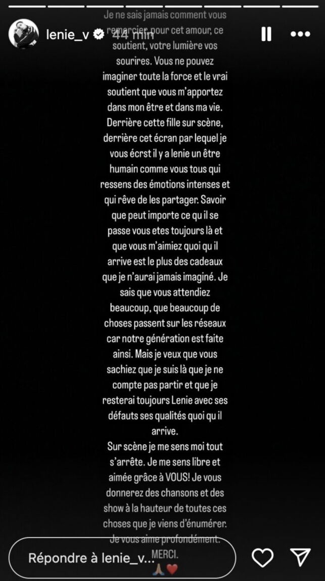 Lénie : elle diffuse un message qui bouleverse la majorité de ses fans