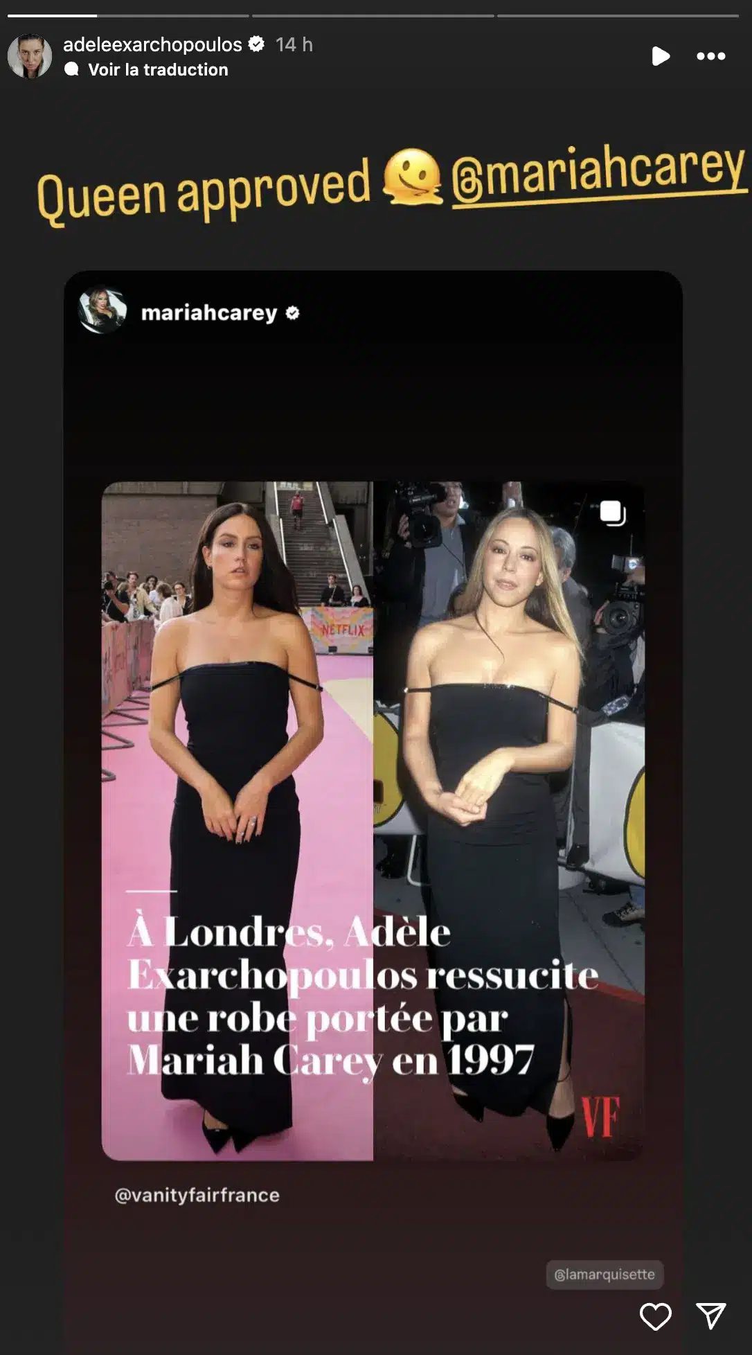Adèle Exarchopoulos : interpellée par Mariah Carey pour une raison étonnante