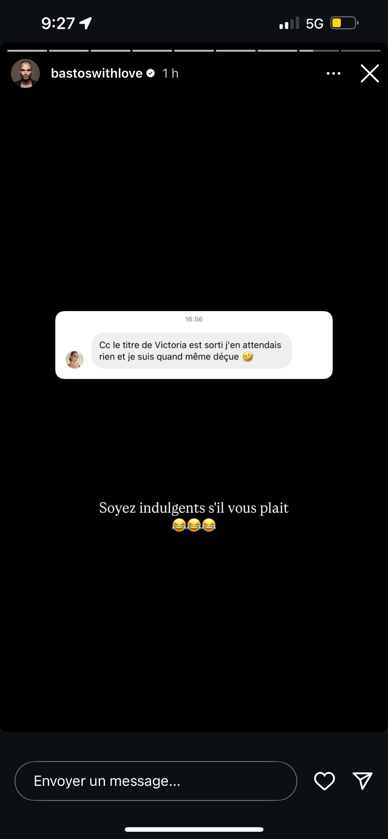 Victoria Mehault : elle dévoile un autre extrait de sa chanson, Bastos réagit